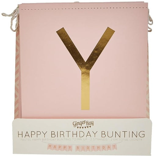 Happy Birthday Pink Garland