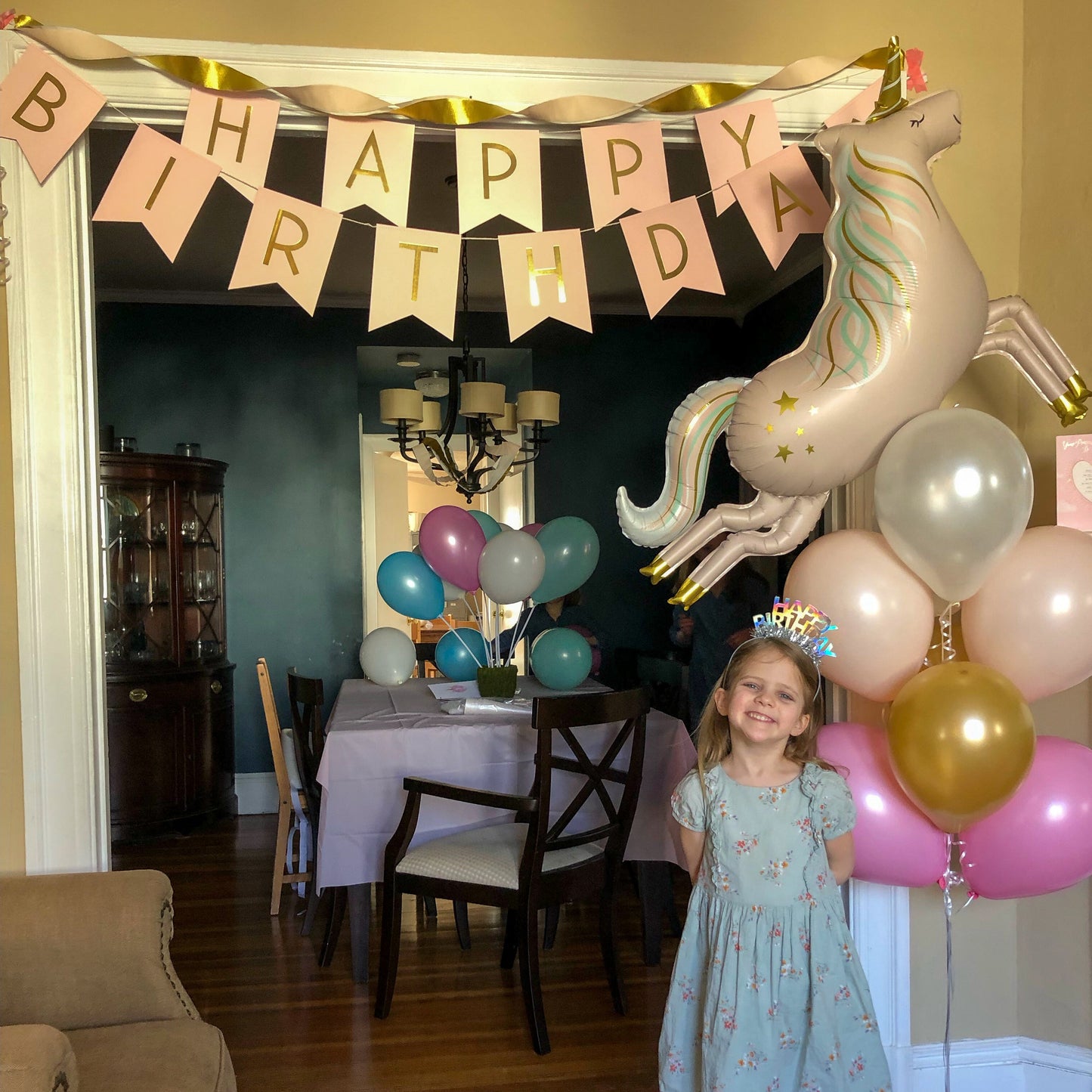 Happy Birthday Pink Garland