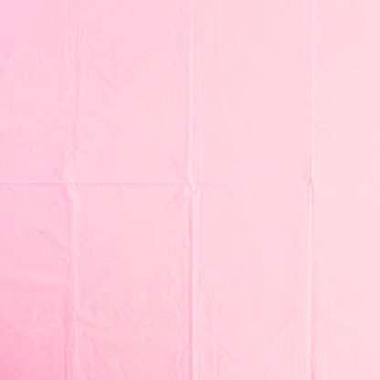 Classic Pink Plastic-lined Paper Tablecloth