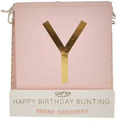 Happy Birthday Pink Garland