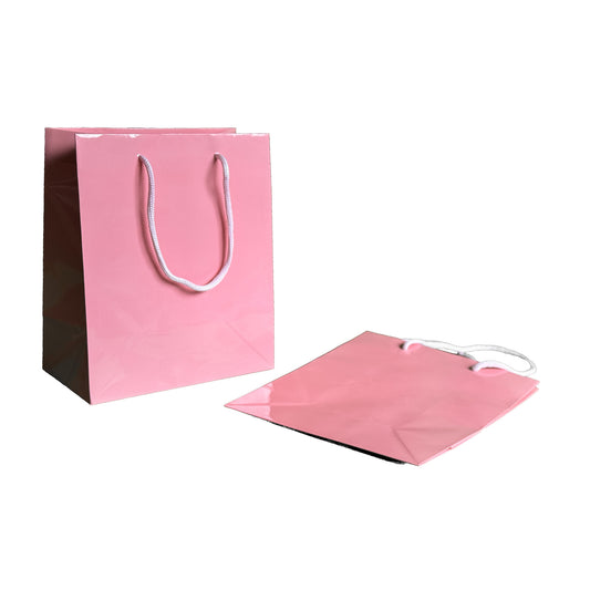 Glossy Pink Party Favor Bag