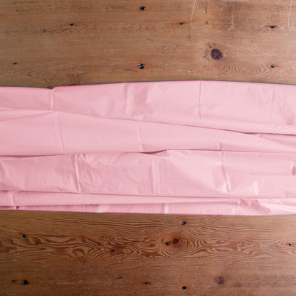 Classic Pink Plastic-lined Paper Tablecloth