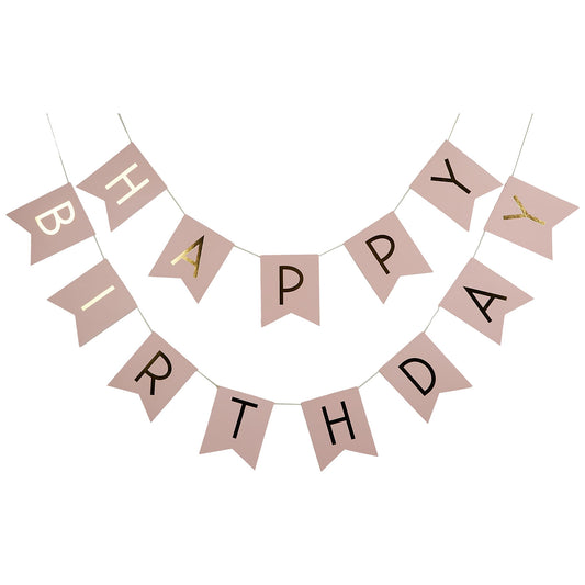 Happy Birthday Pink Garland