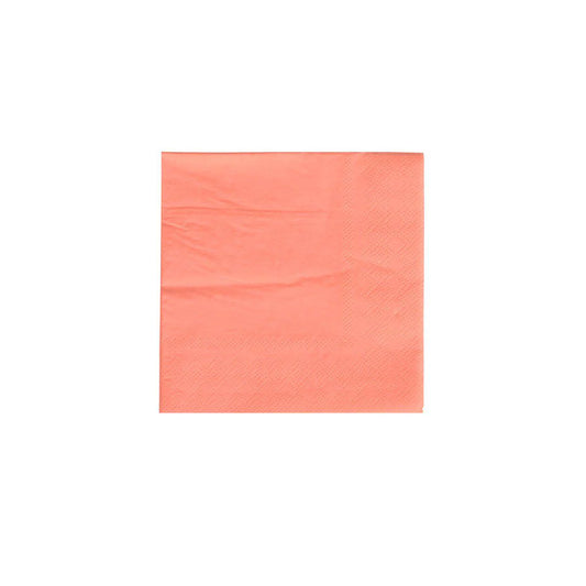 Neon Coral Cocktail Napkin